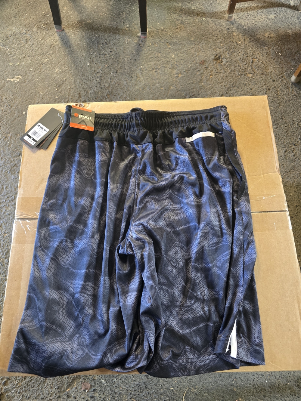 2 Pairs AND1 Black Athletic Shorts with Drawstring - Picture 10 of 10